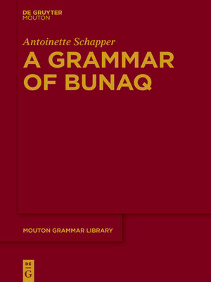 cover image of A Grammar of Bunaq